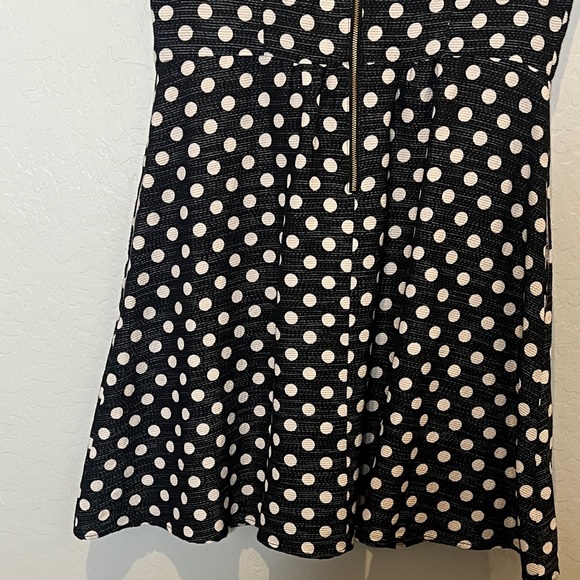 Anthropologie Maeve Polka Dots Dress Black and White with cutouts size 12 - Picture 14 of 15